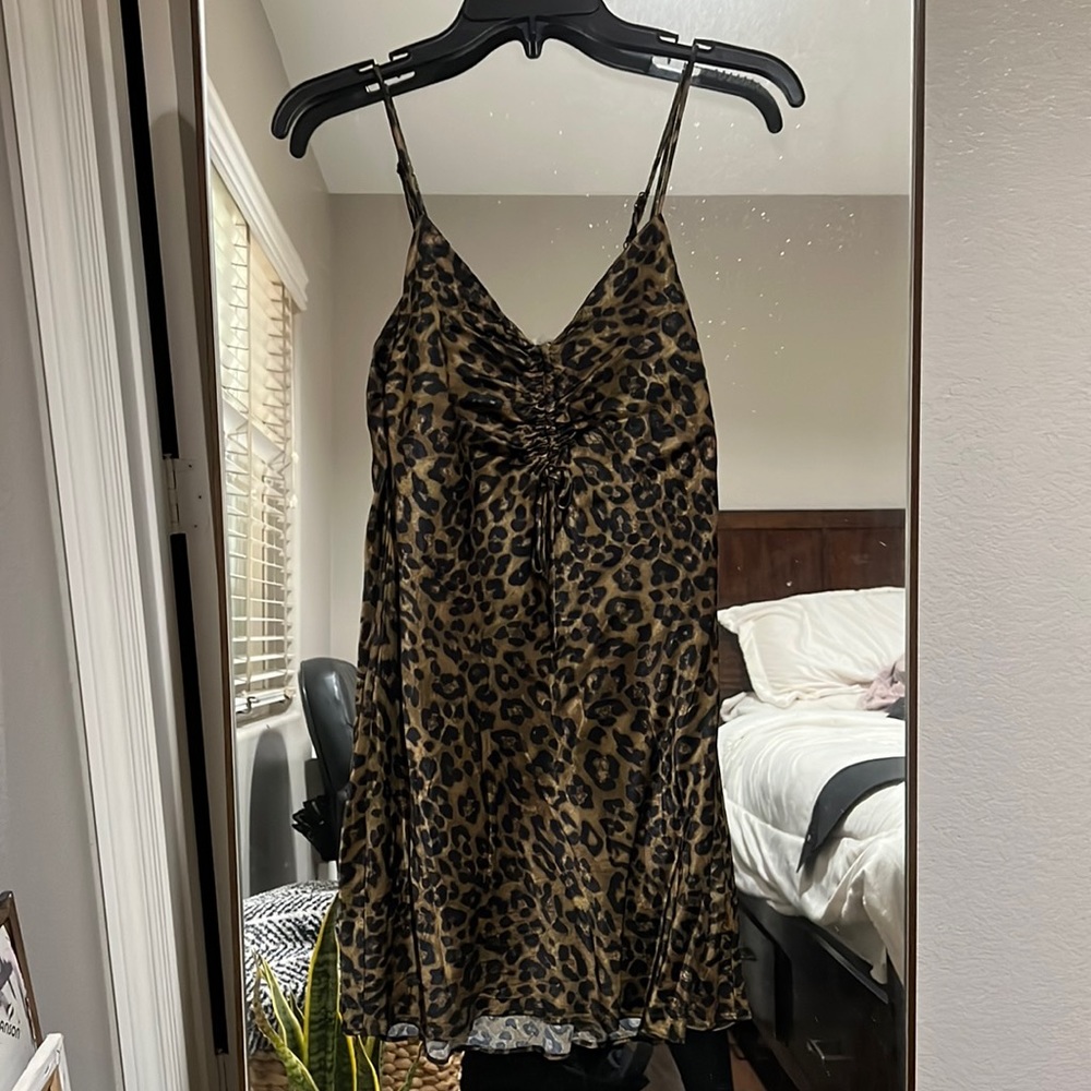 Cheetah, print, silky dress